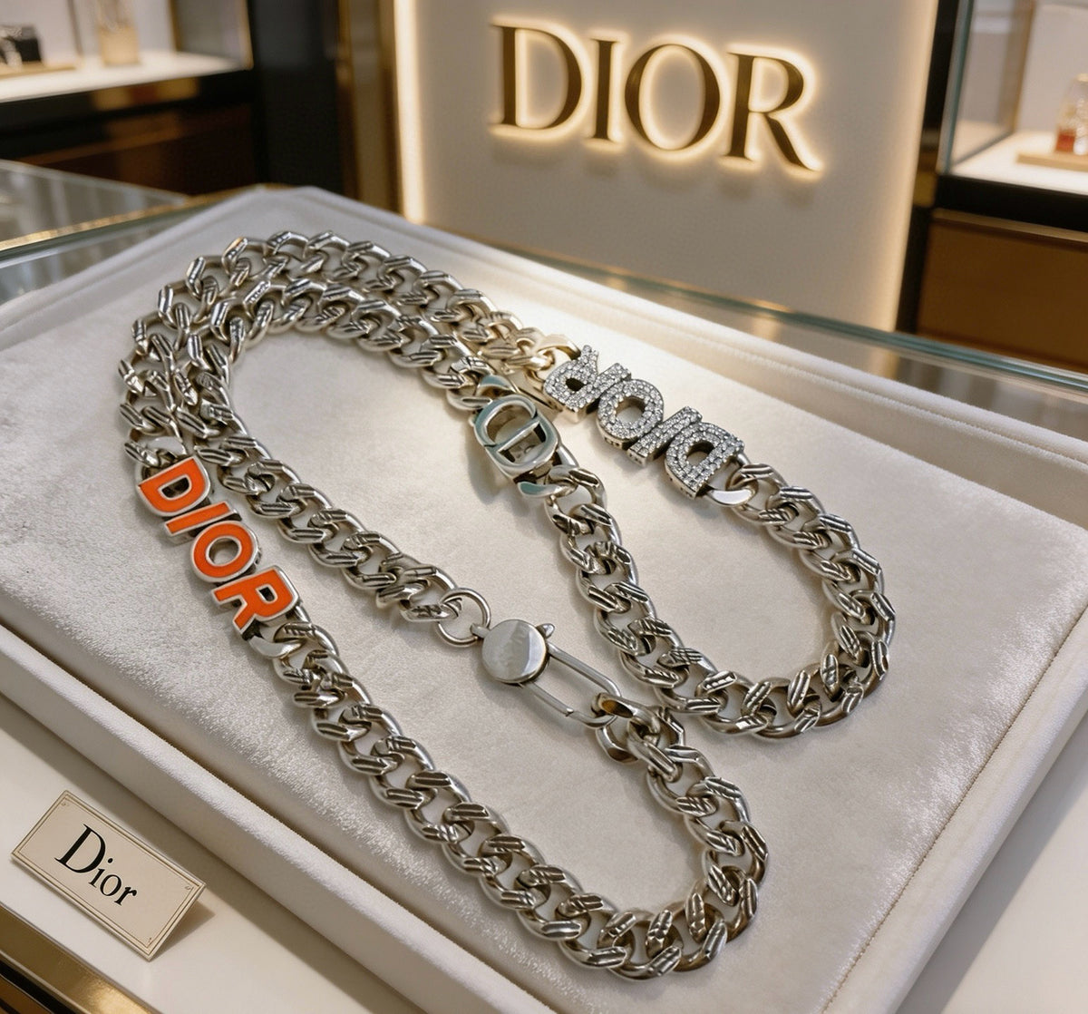 Dior Colored Disc Heavy Chain Necklace - product image 7