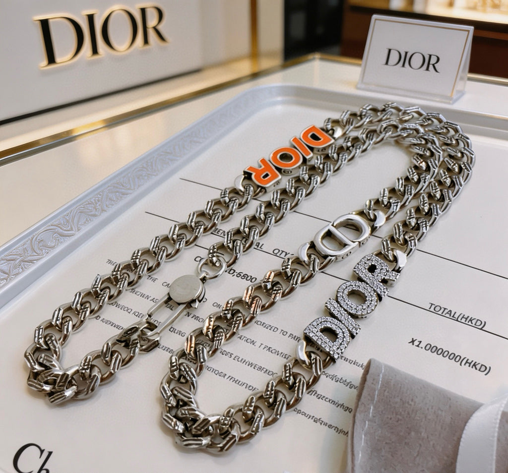 Dior Colored Disc Heavy Chain Necklace - product image 2