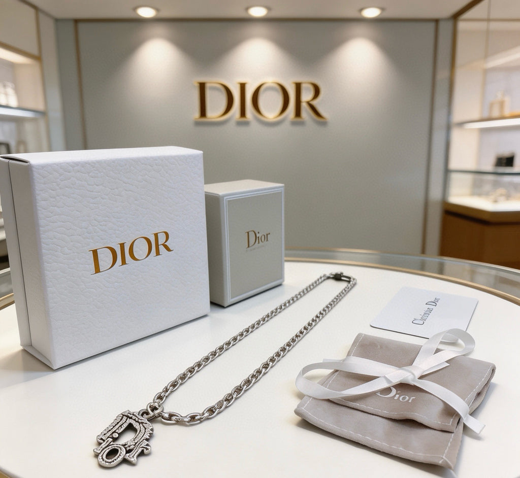 Dior Elongated-Link Medallion Necklace - product image 2