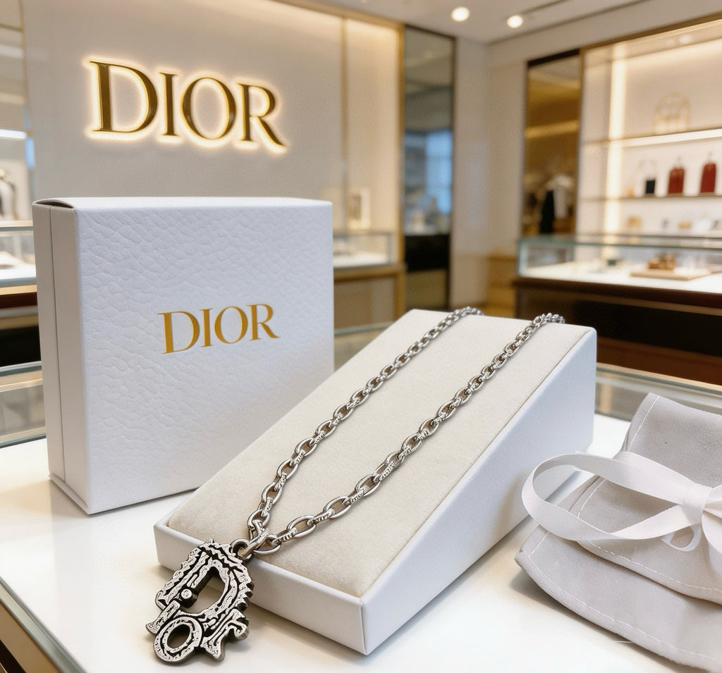 Dior Elongated-Link Medallion Necklace - product image 6