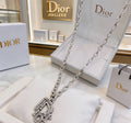 Dior Elongated-Link Medallion Necklace - product image 1