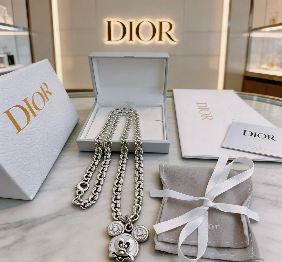 Dior Double-Chain Charm Necklace - product image 8