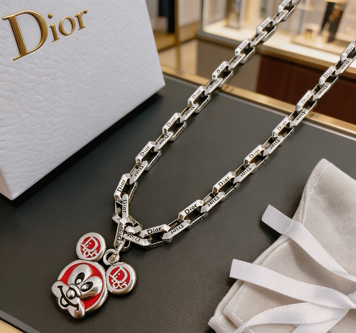 Dior Colored Medallion Chain Necklace - product image 5