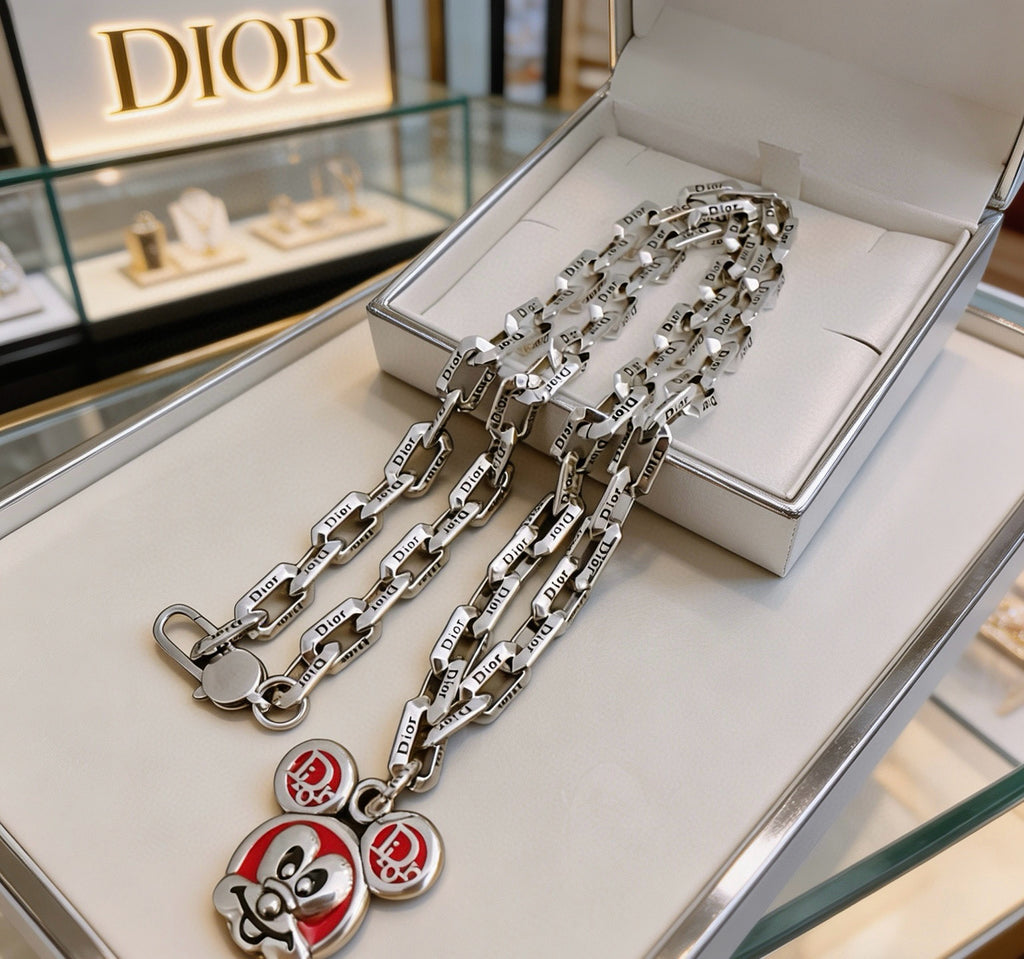 Dior Colored Medallion Chain Necklace - product image 2