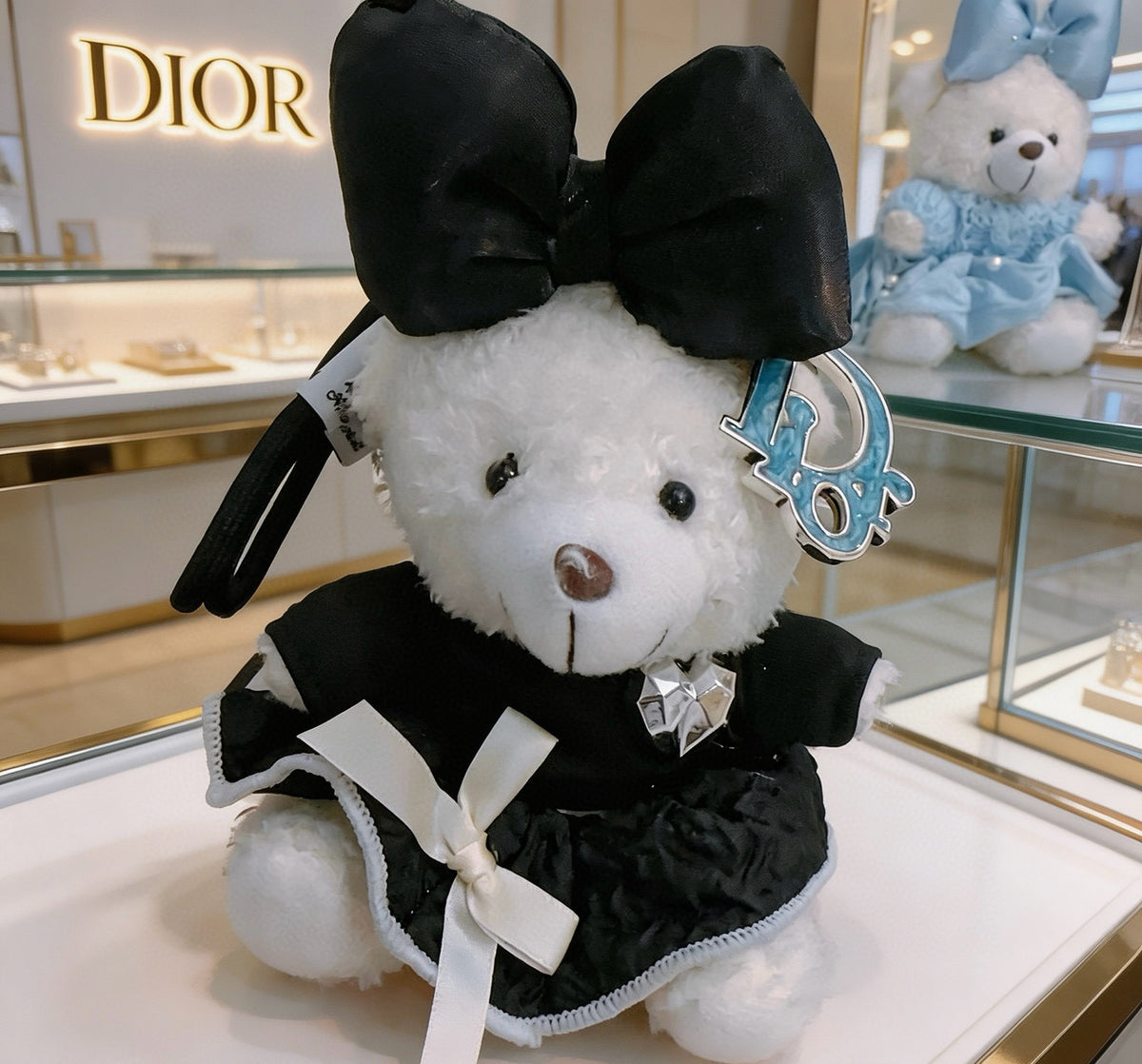 Dior Black-and-White Plush Character Keychain - product image 4