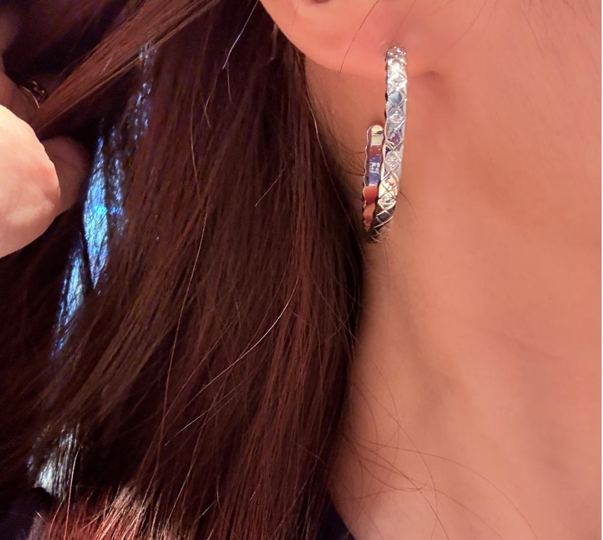 Chanel Gold-Tone Diamond-Shape Earrings - album image 3