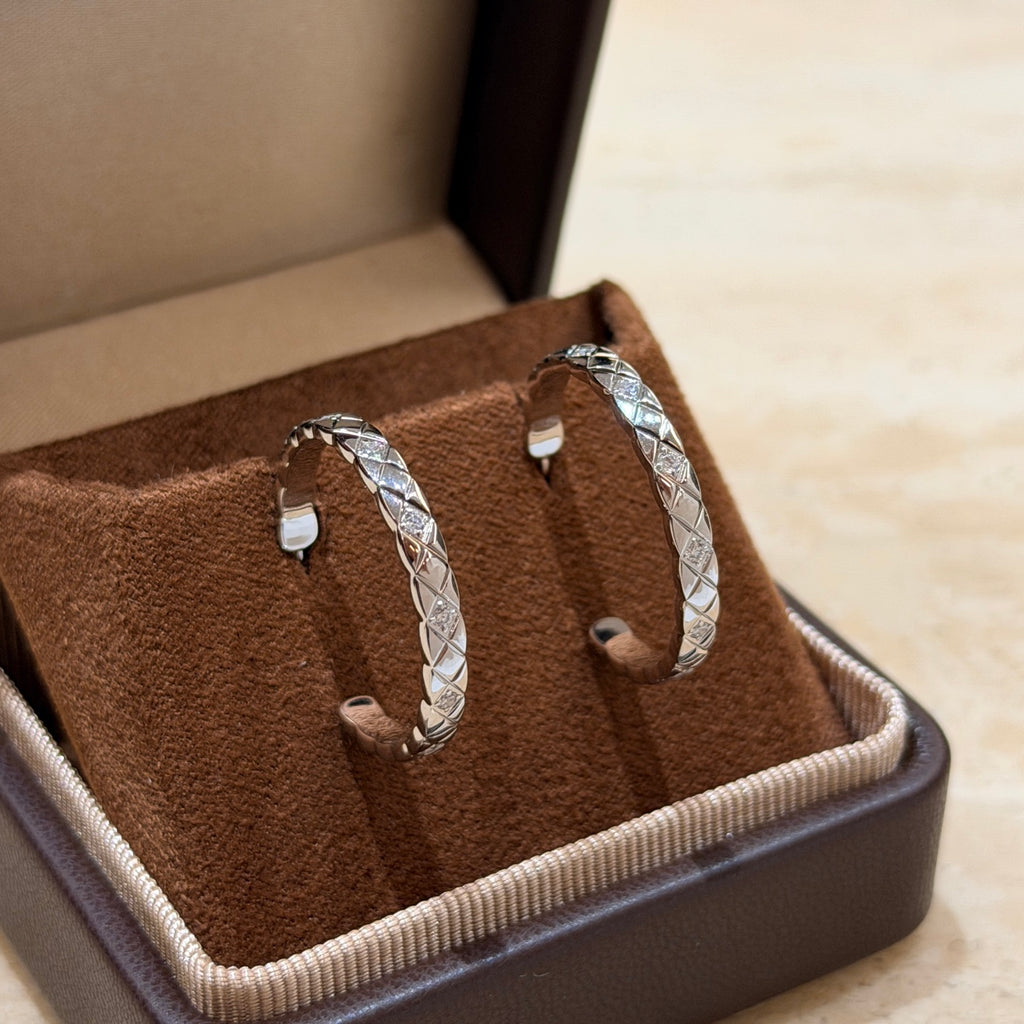 Chanel Gold-Tone Diamond-Shape Earrings - album image 1