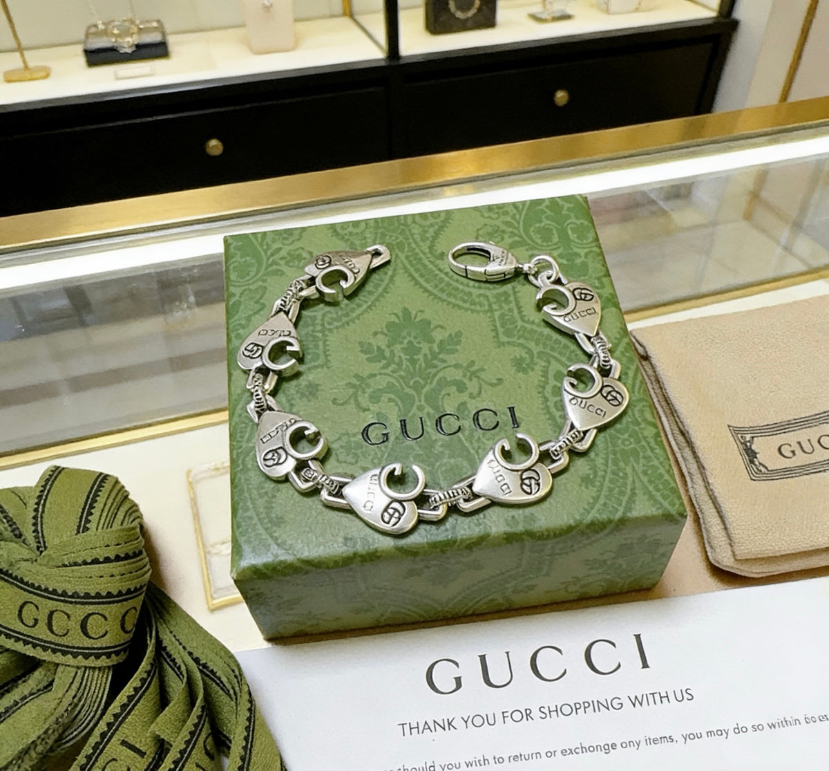Gucci Silver-Tone Openwork Circular Link Bracelet - album image 4