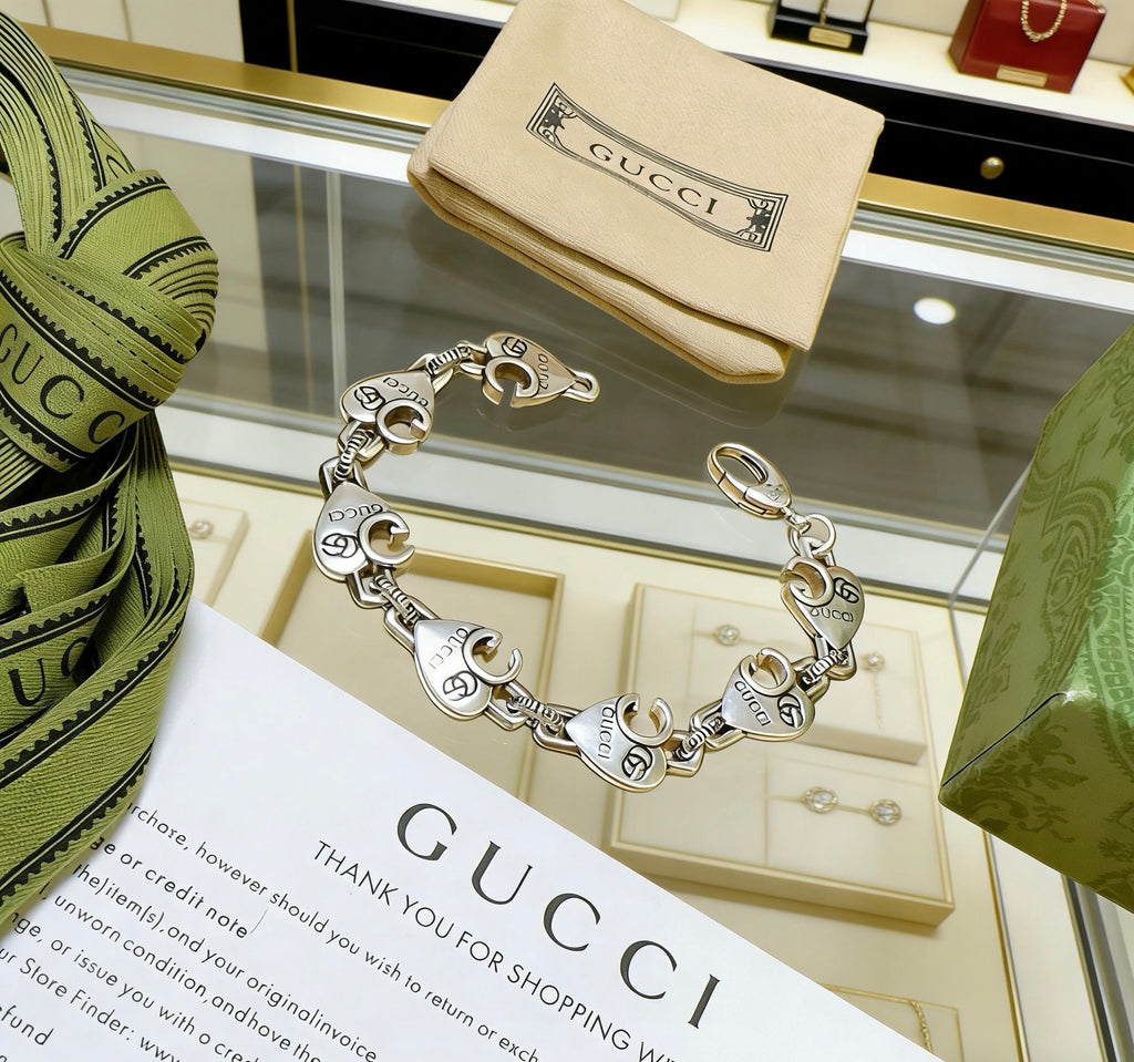 Gucci Silver-Tone Openwork Circular Link Bracelet - album image 5