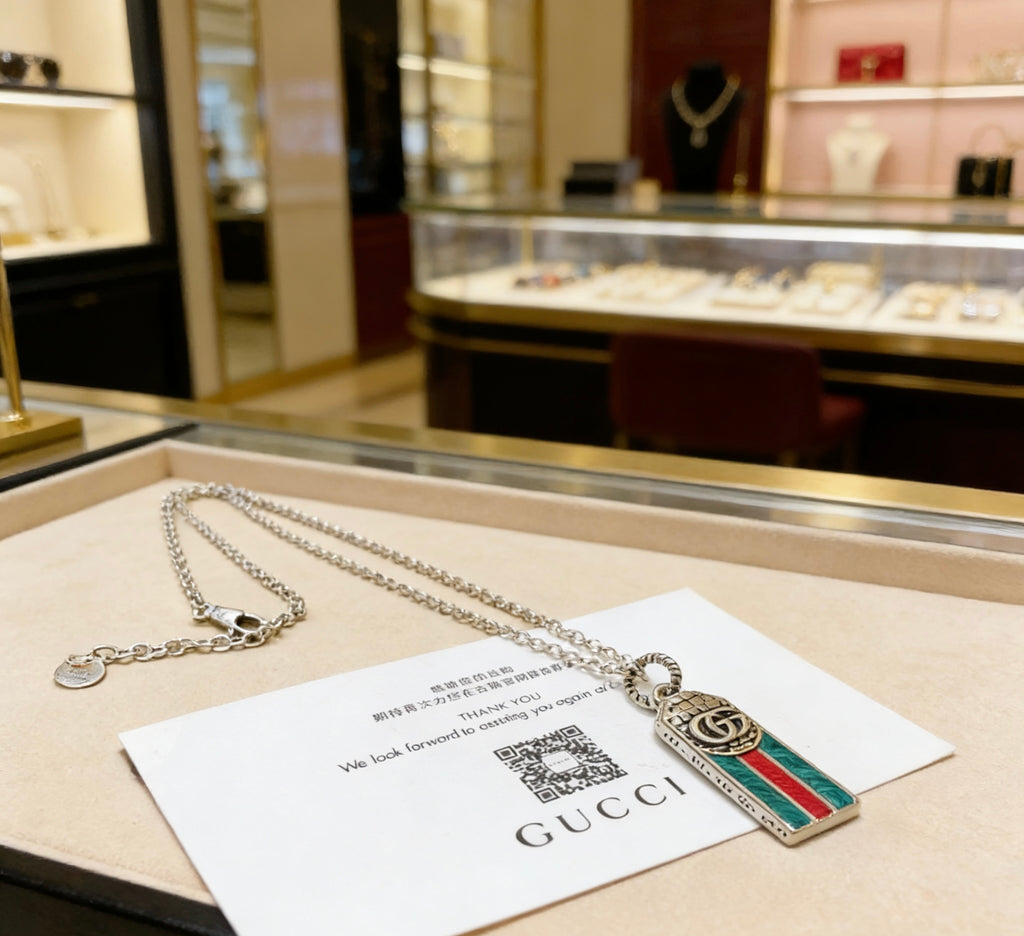 Gucci Anger Forest Interlocking G Antiqued Chain Necklace - album image 7