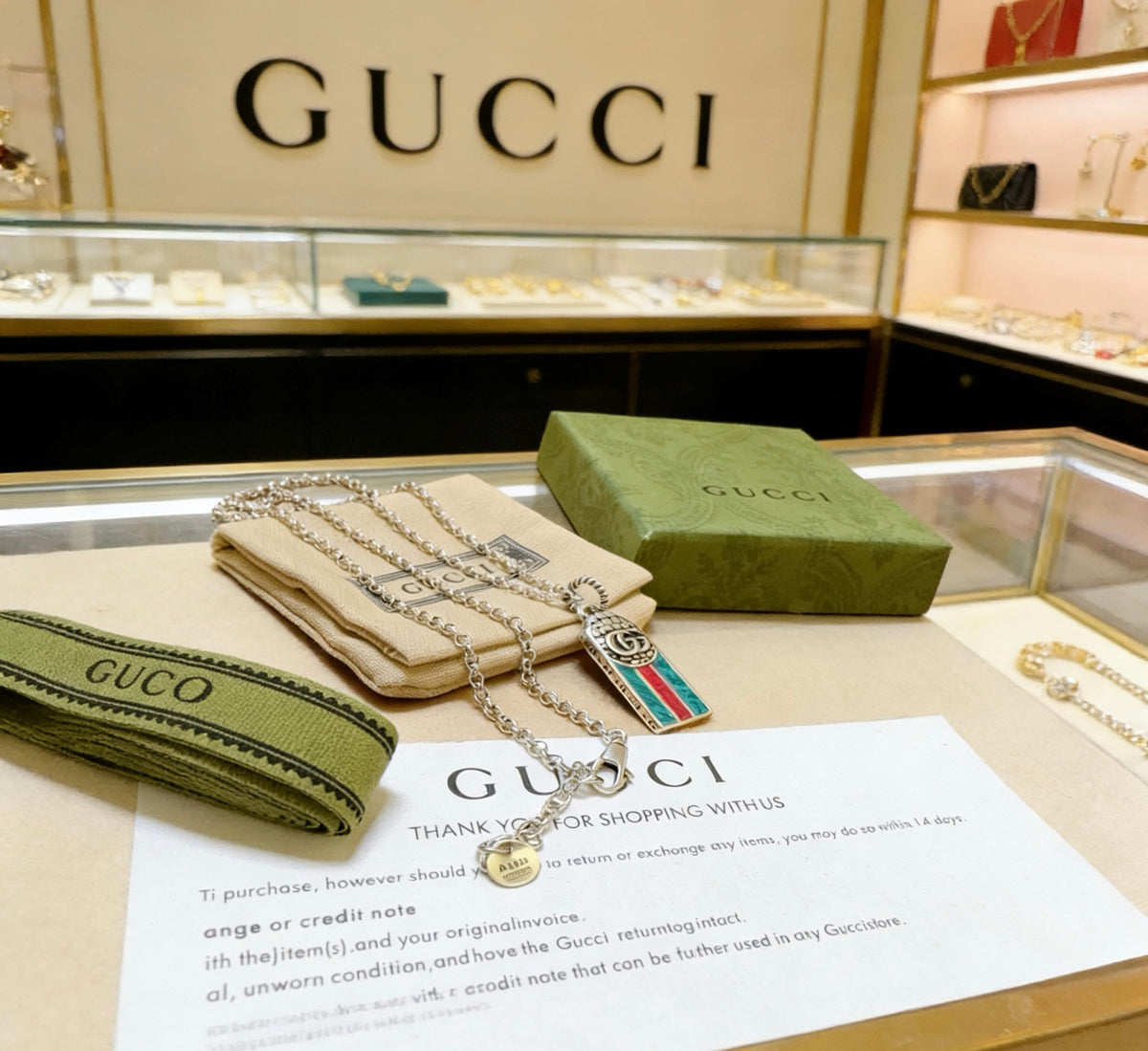 Gucci Anger Forest Interlocking G Antiqued Chain Necklace - album image 5