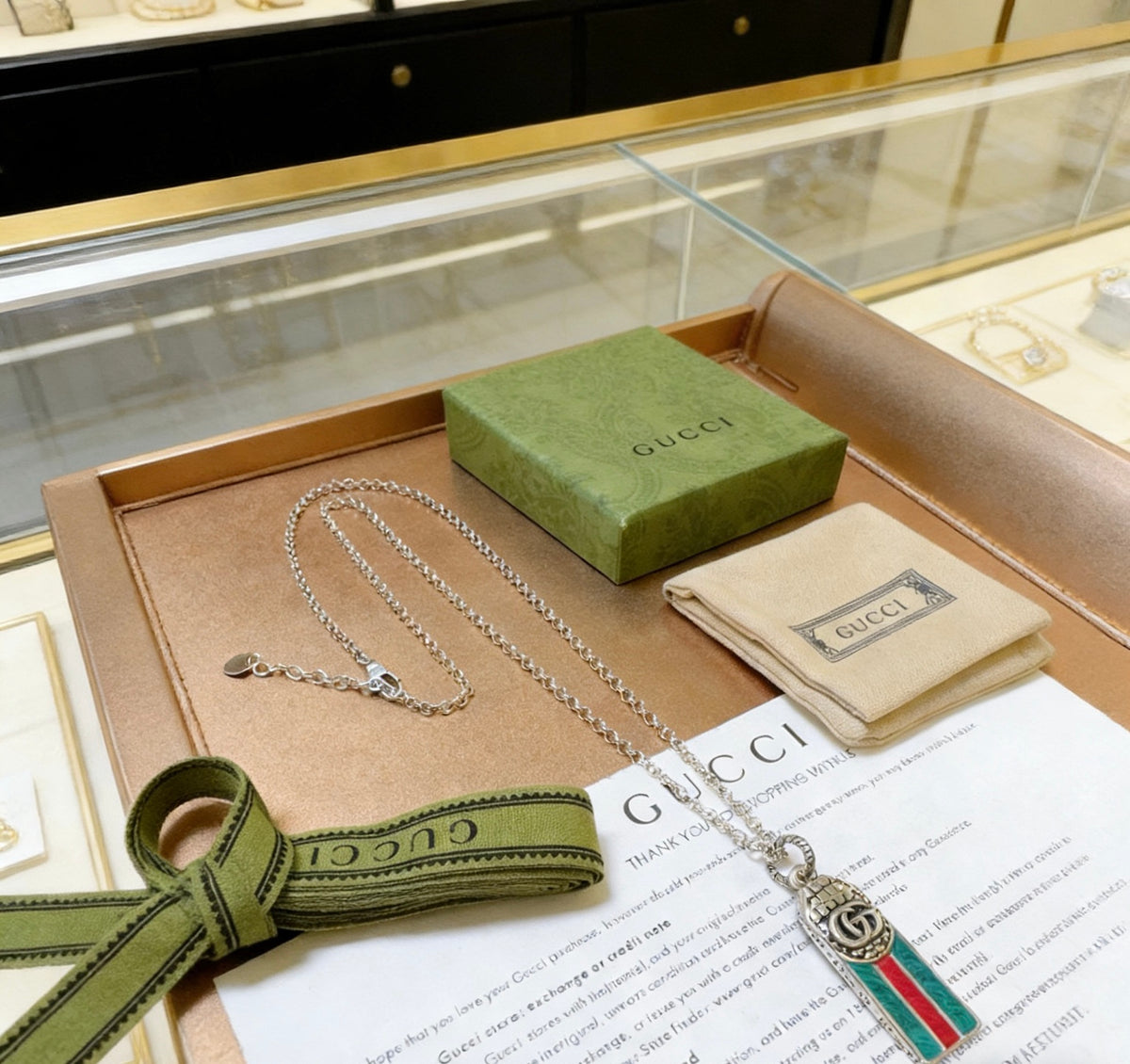 Gucci Anger Forest Interlocking G Antiqued Chain Necklace - album image 9