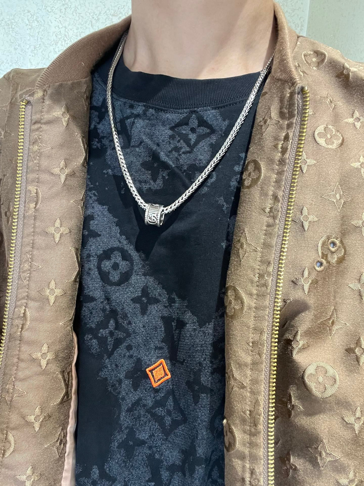 Gucci Anger Forest Interlocking G Antiqued Chain Necklace - album image 4