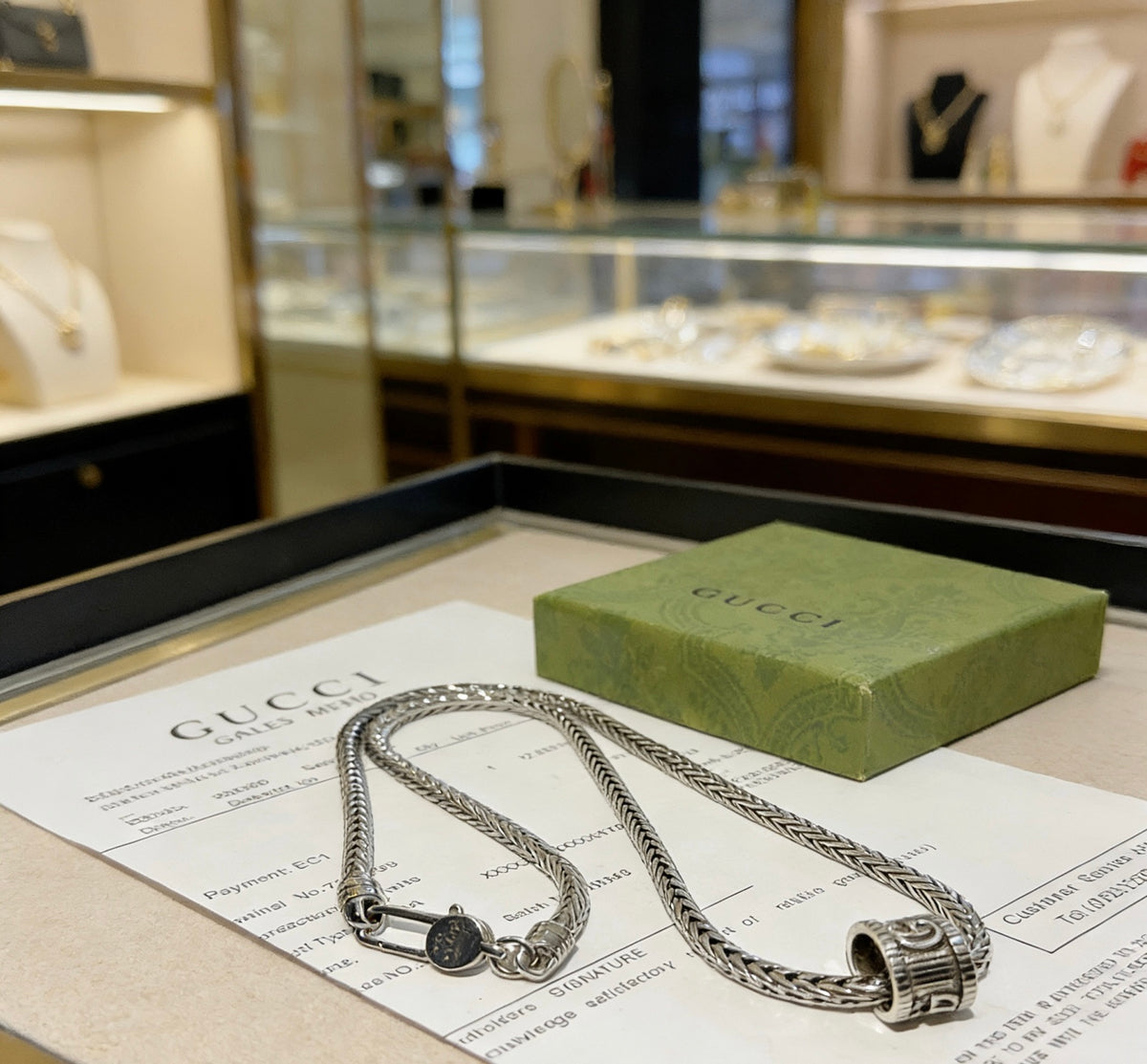 Gucci Anger Forest Interlocking G Antiqued Chain Necklace - album image 8