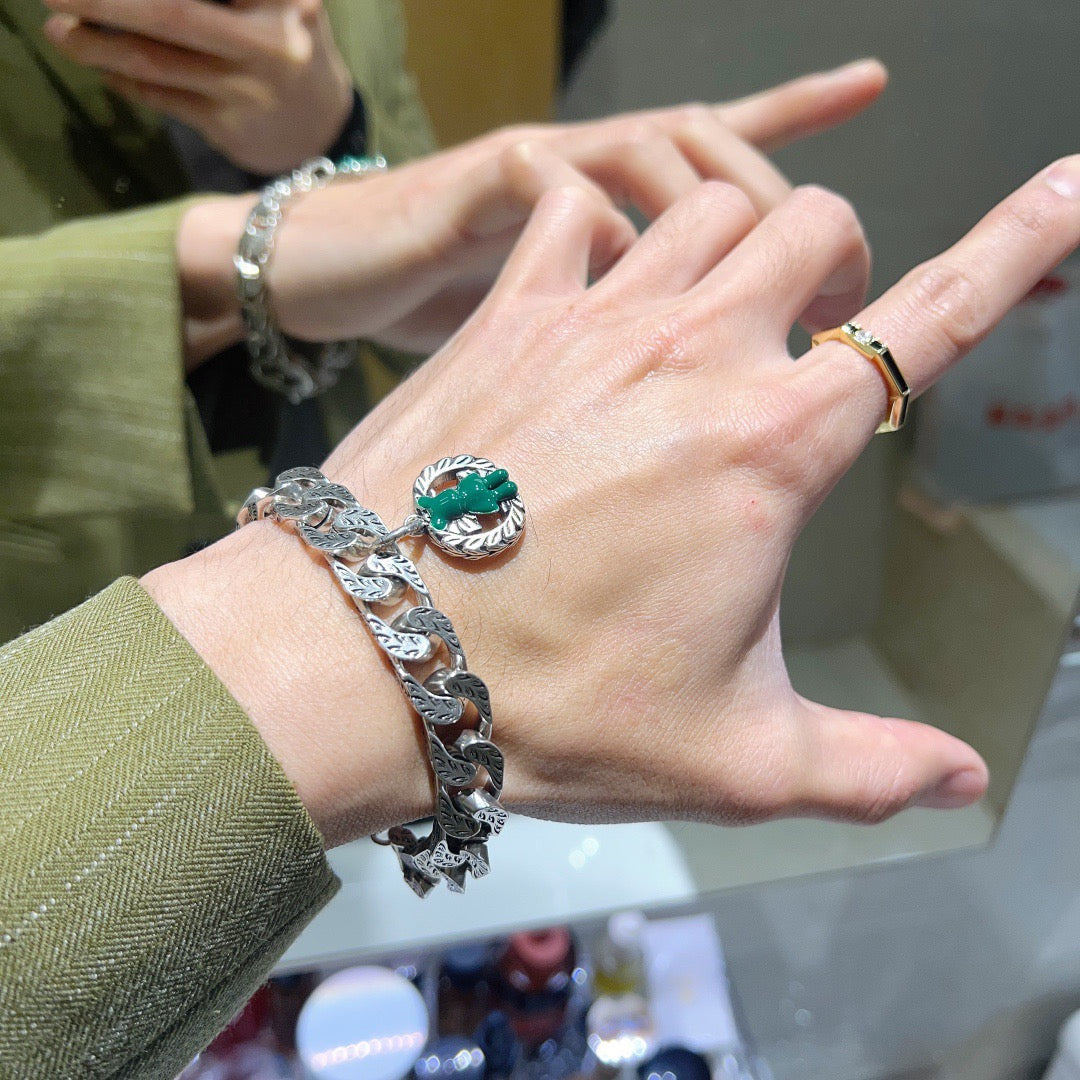 Gucci Silver-Tone Circular Chain Bracelet - album image 3
