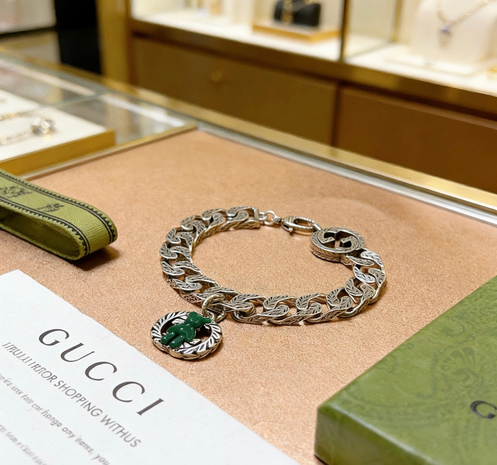 Gucci Silver-Tone Circular Chain Bracelet - album image 2