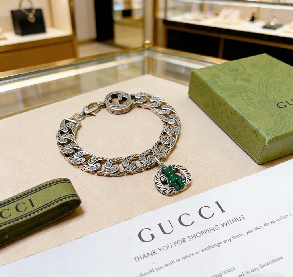 Gucci Silver-Tone Circular Chain Bracelet - album image 1