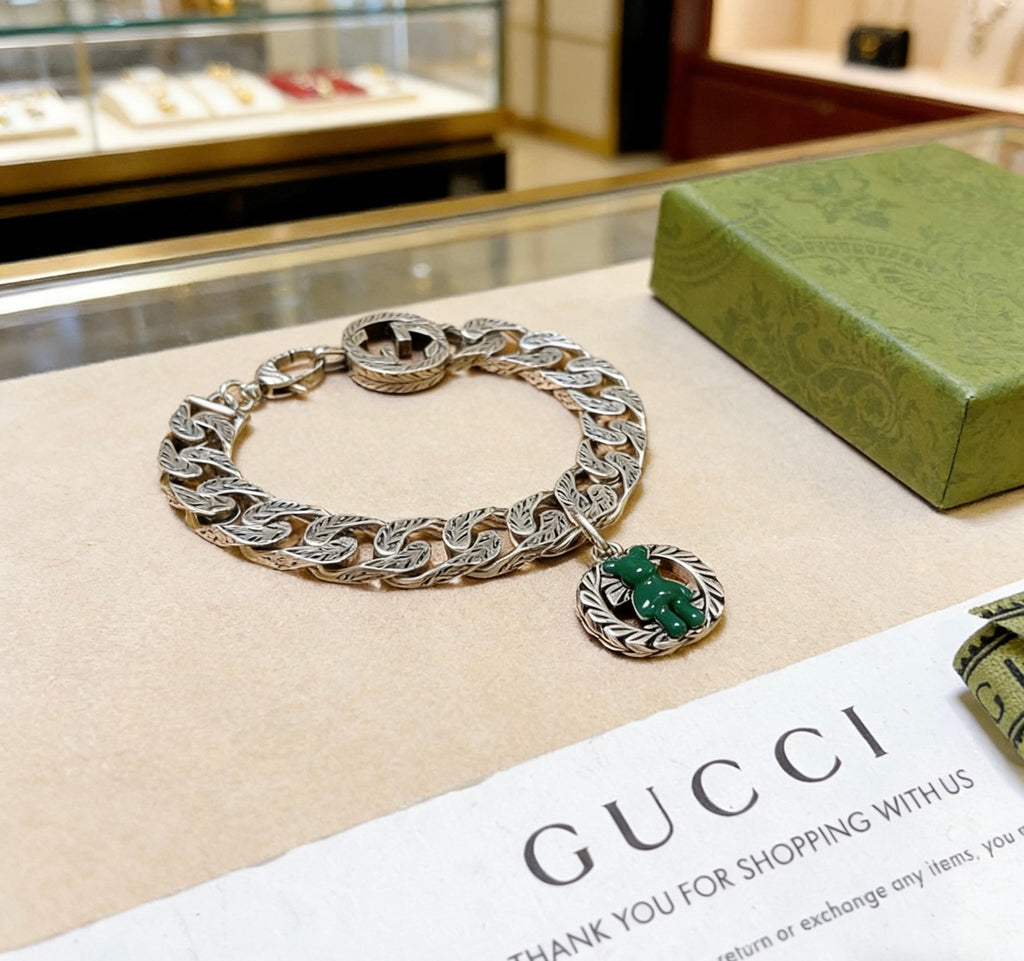Gucci Silver-Tone Circular Chain Bracelet - album image 8