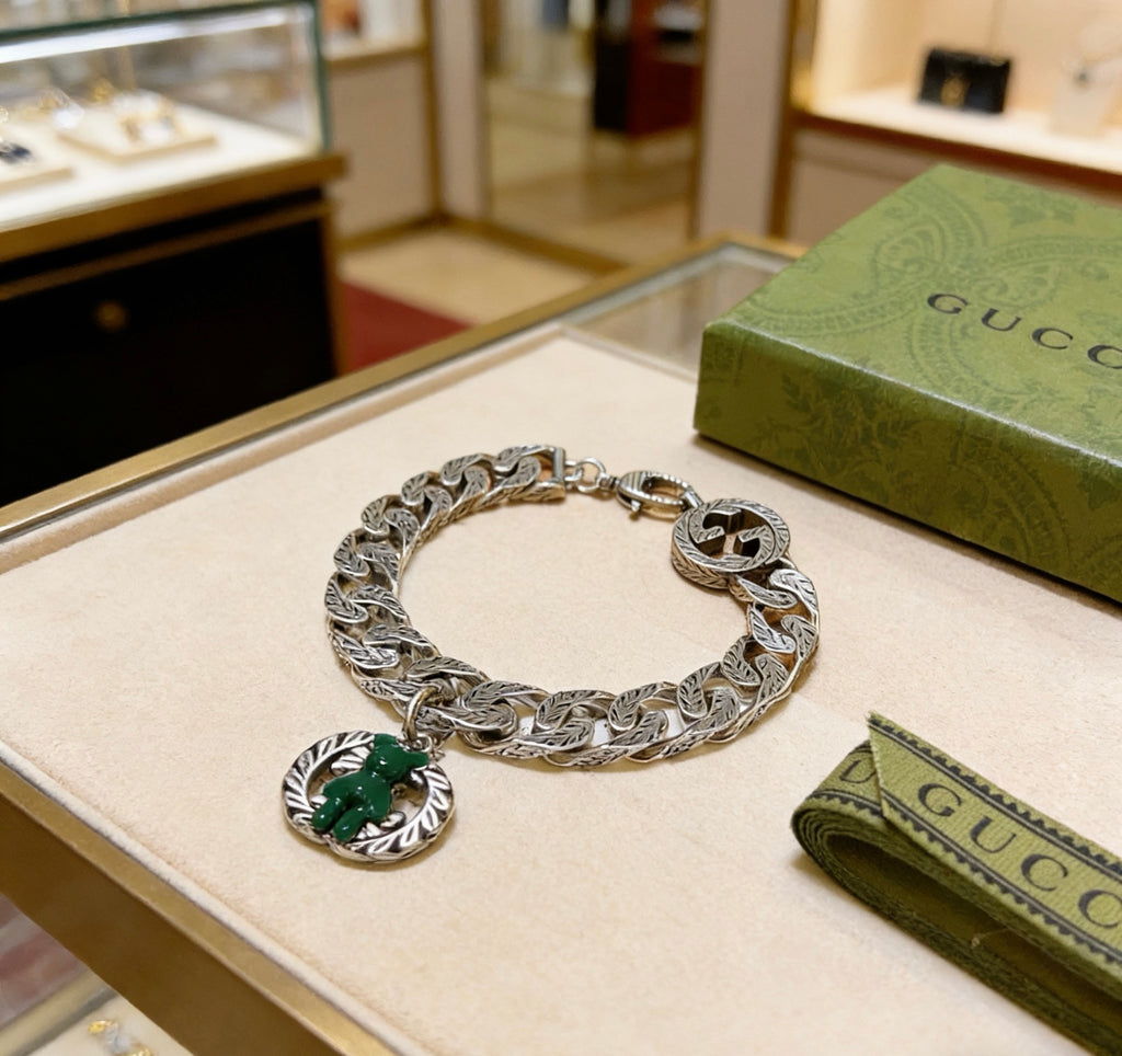 Gucci Silver-Tone Circular Chain Bracelet - album image 9