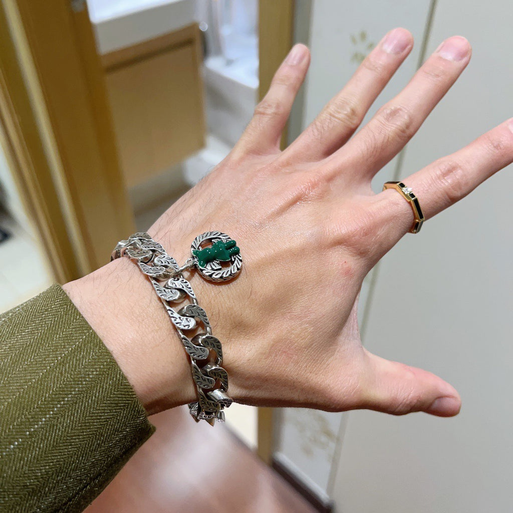 Gucci Silver-Tone Circular Chain Bracelet - album image 6