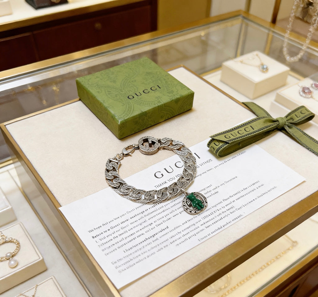 Gucci Silver-Tone Circular Chain Bracelet - album image 4