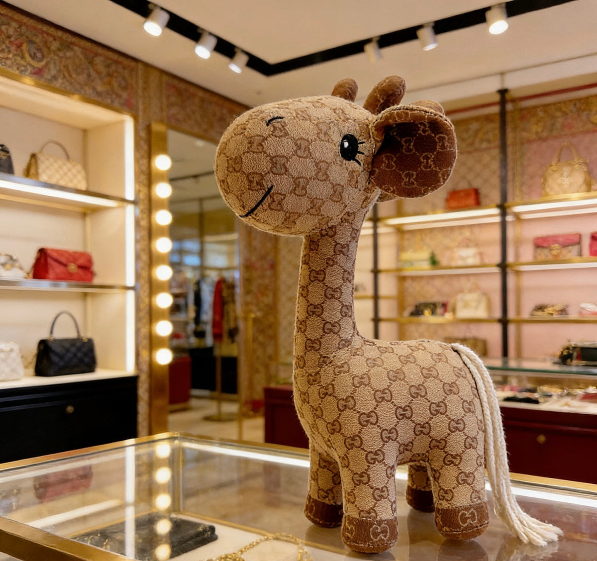 Gucci Brown Monogram Giraffe Plush Toy - album image 2