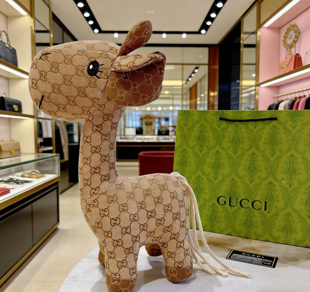 Gucci Brown Monogram Giraffe Plush Toy - album image 7