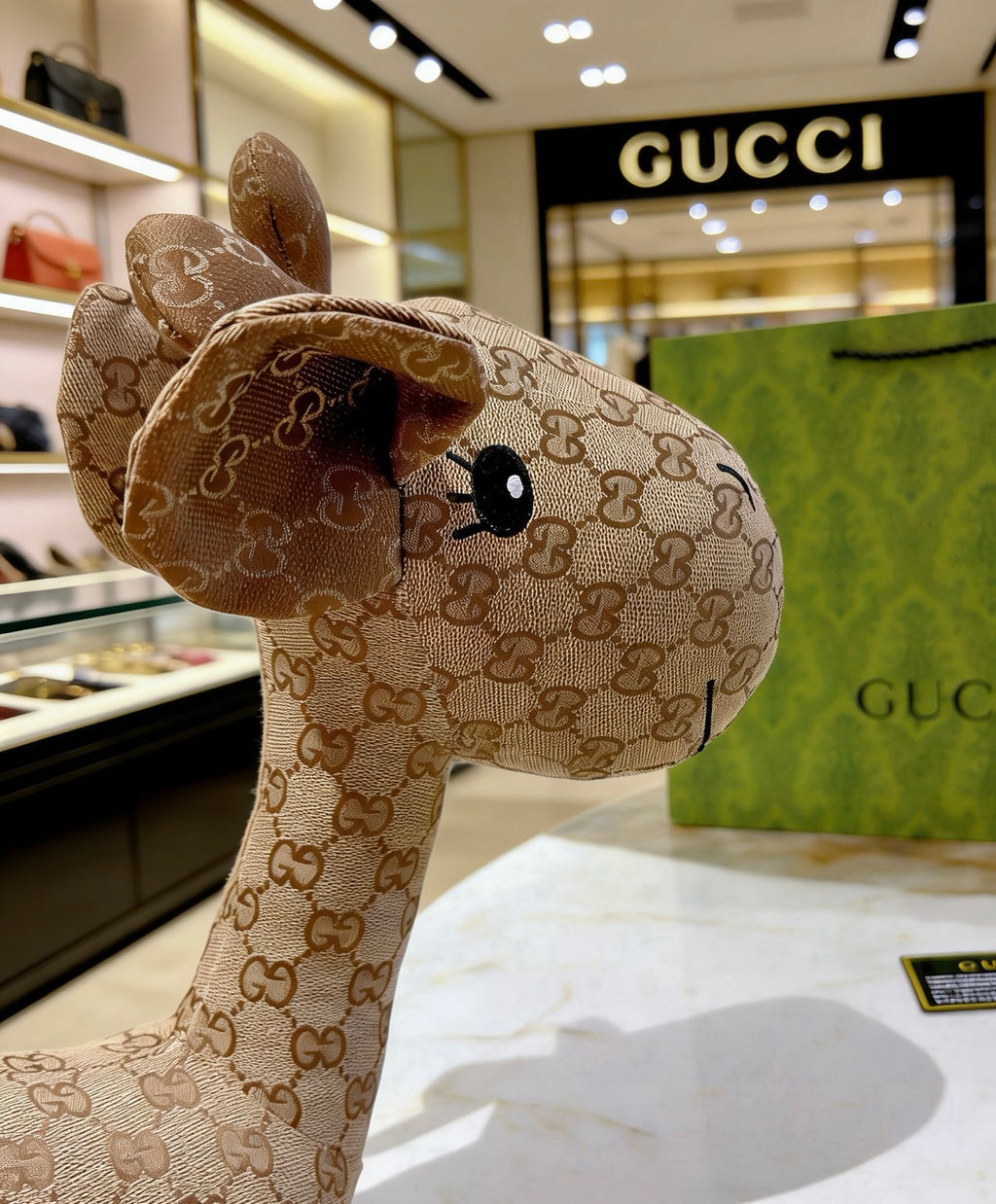 Gucci Brown Monogram Giraffe Plush Toy - album image 4
