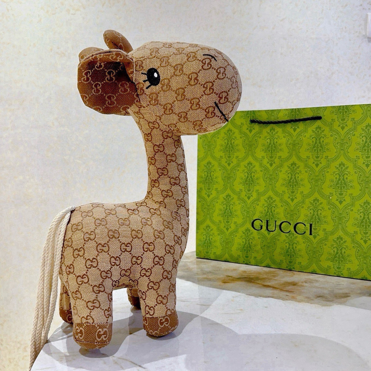 Gucci Brown Monogram Giraffe Plush Toy - album image 9
