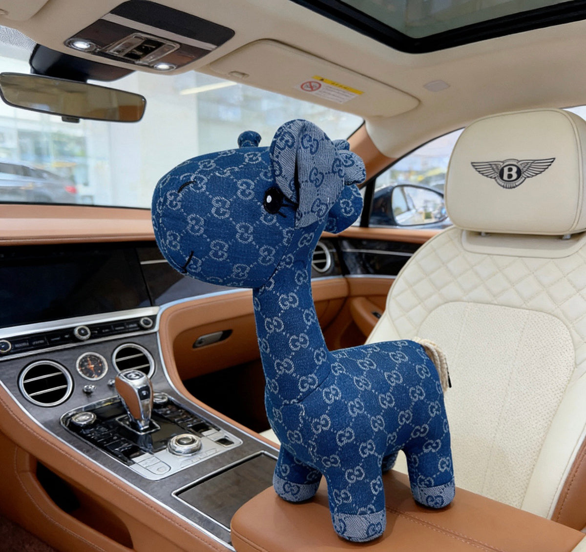 Gucci Blue Monogram Giraffe Plush Toy - album image 6