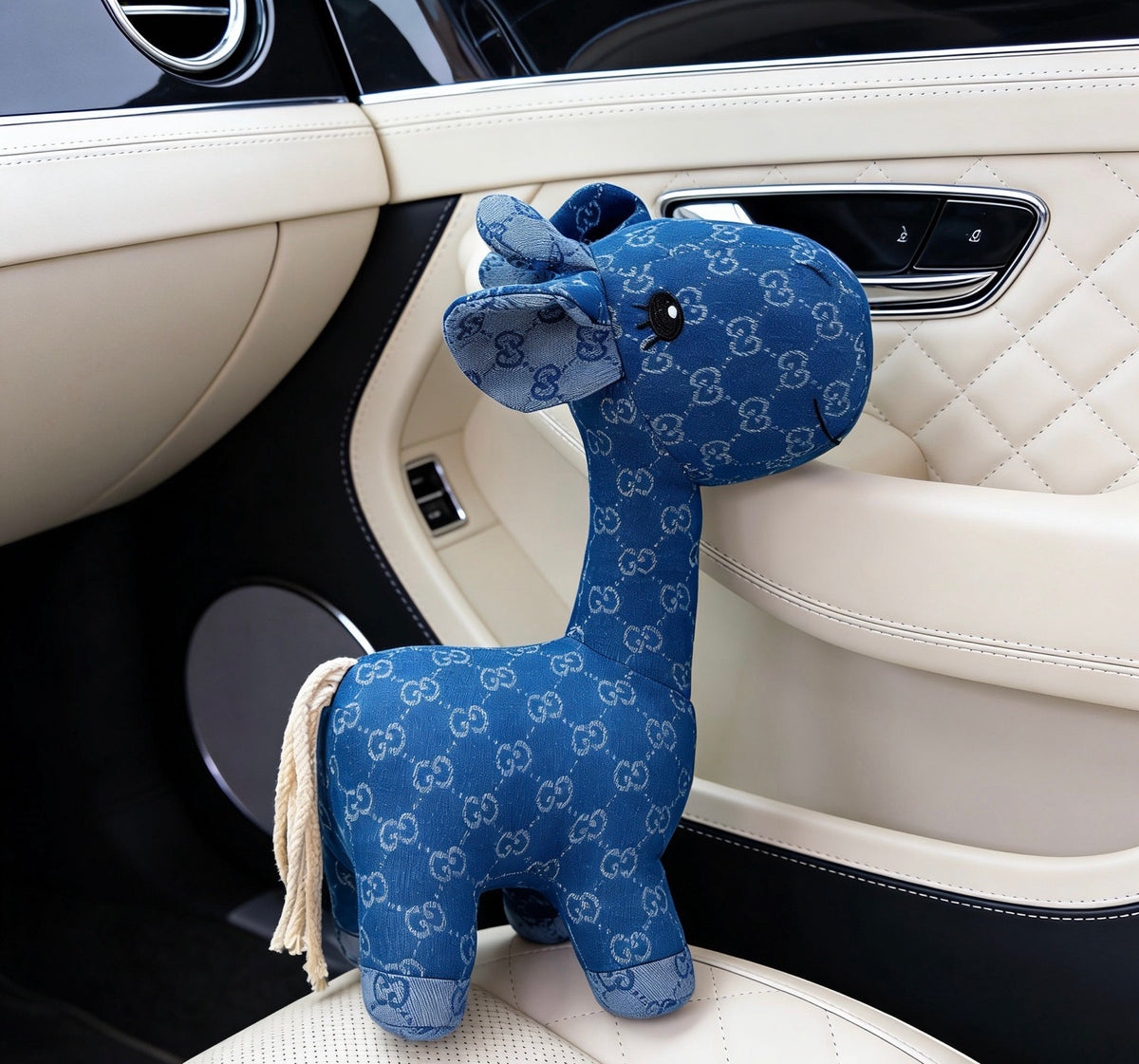 Gucci Blue Monogram Giraffe Plush Toy - album image 2