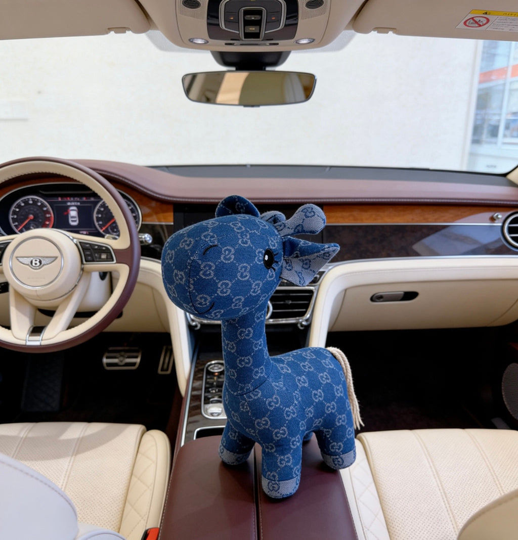 Gucci Blue Monogram Giraffe Plush Toy - album image 8