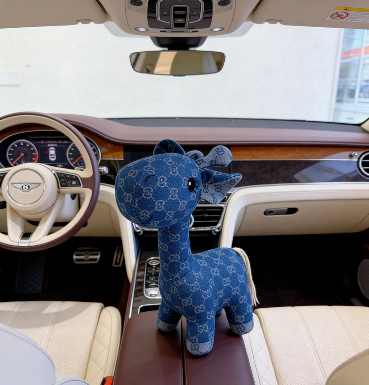Gucci Blue Monogram Giraffe Plush Toy - album image 8