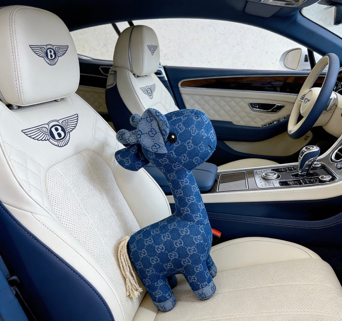 Gucci Blue Monogram Giraffe Plush Toy - album image 7