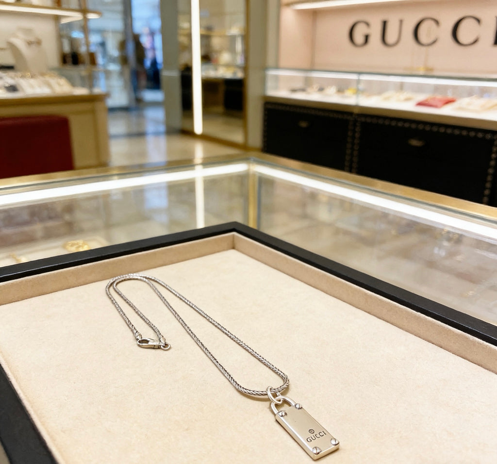 Gucci Anger Forest Interlocking G Antiqued Chain Necklace - album image 5