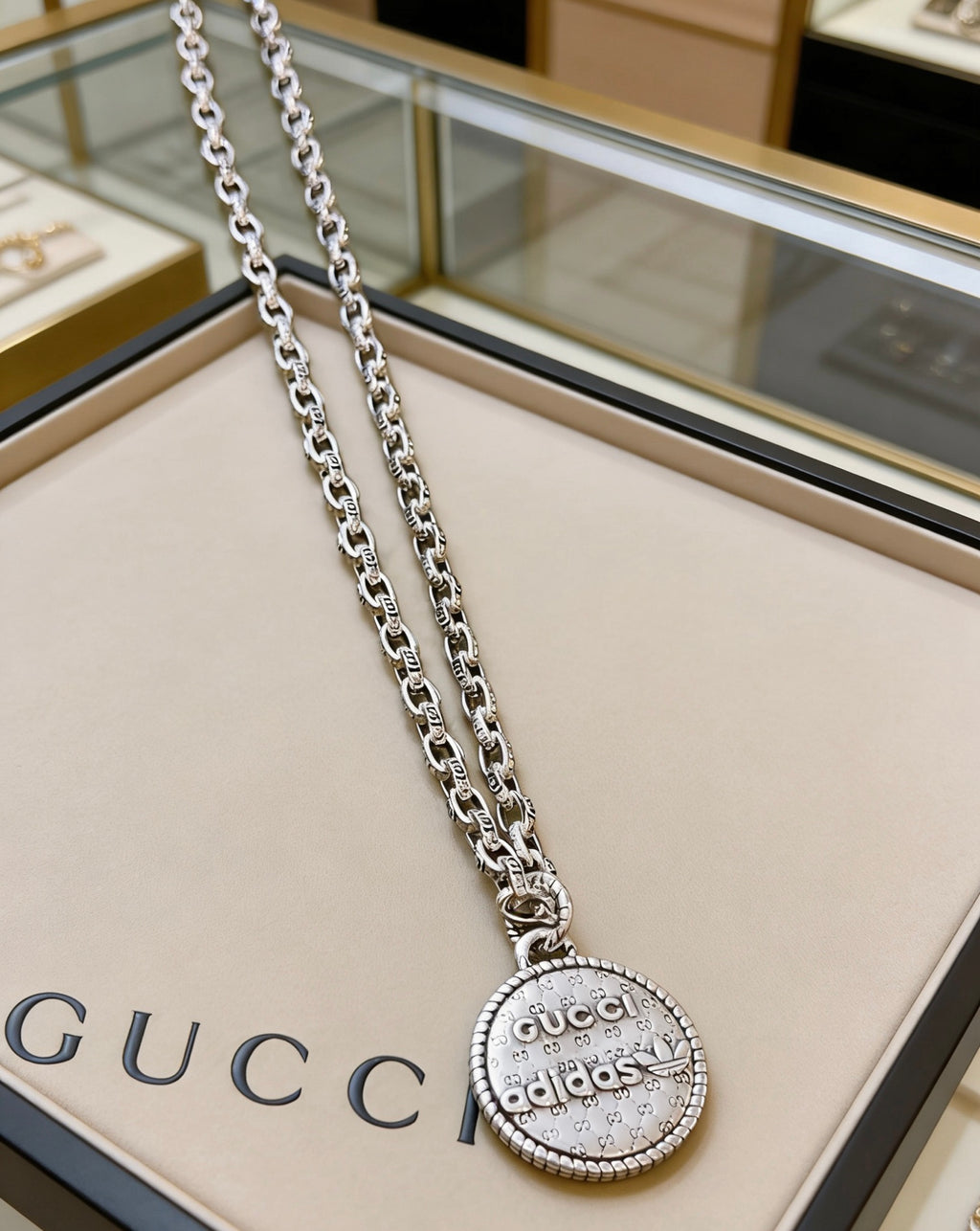 Gucci Anger Forest Interlocking G Antiqued Chain Necklace - album image 1
