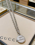 Gucci Anger Forest Interlocking G Antiqued Chain Necklace - album image 1