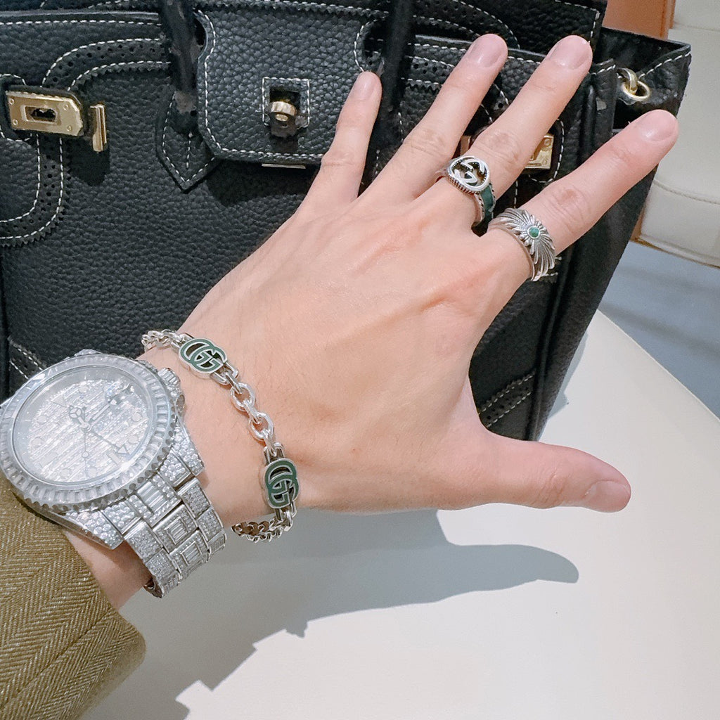 Gucci Silver-Tone Double G Chain Bracelet - album image 3