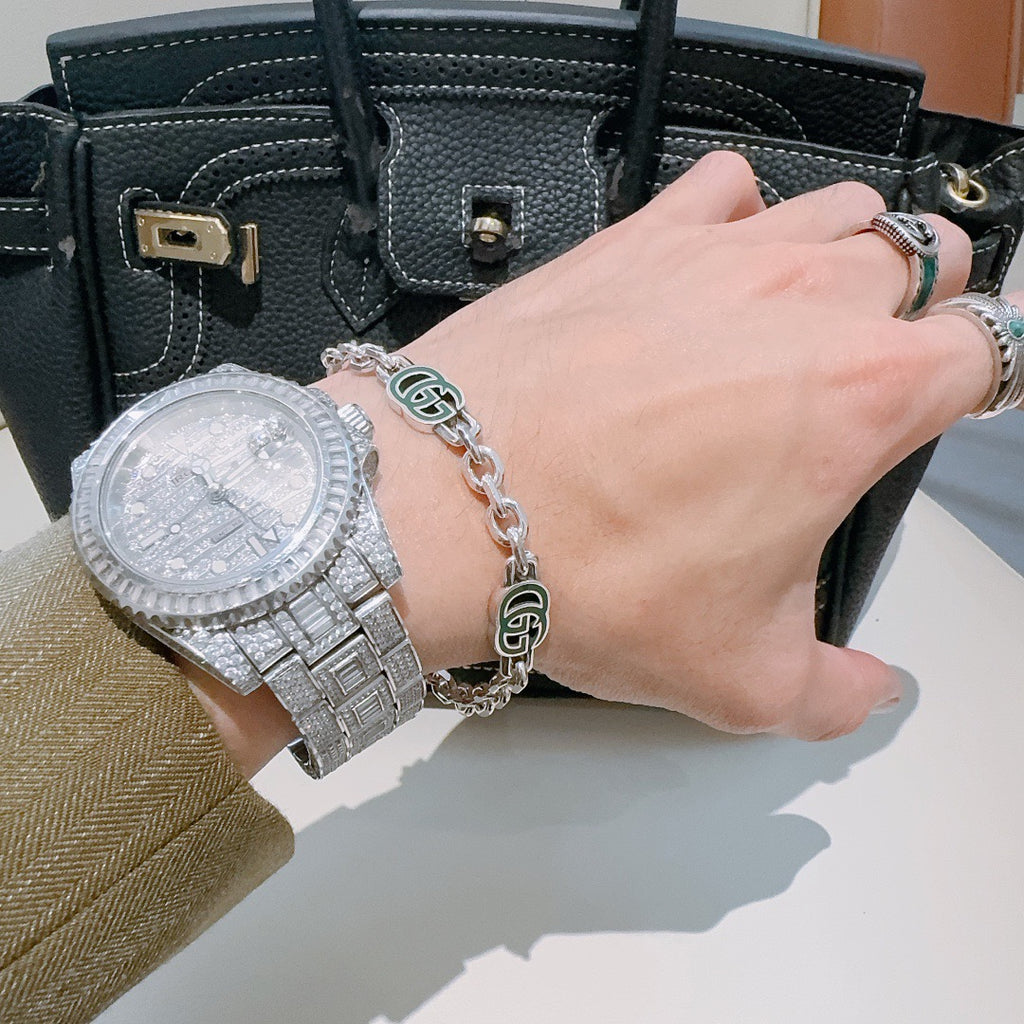 Gucci Silver-Tone Double G Chain Bracelet - album image 6