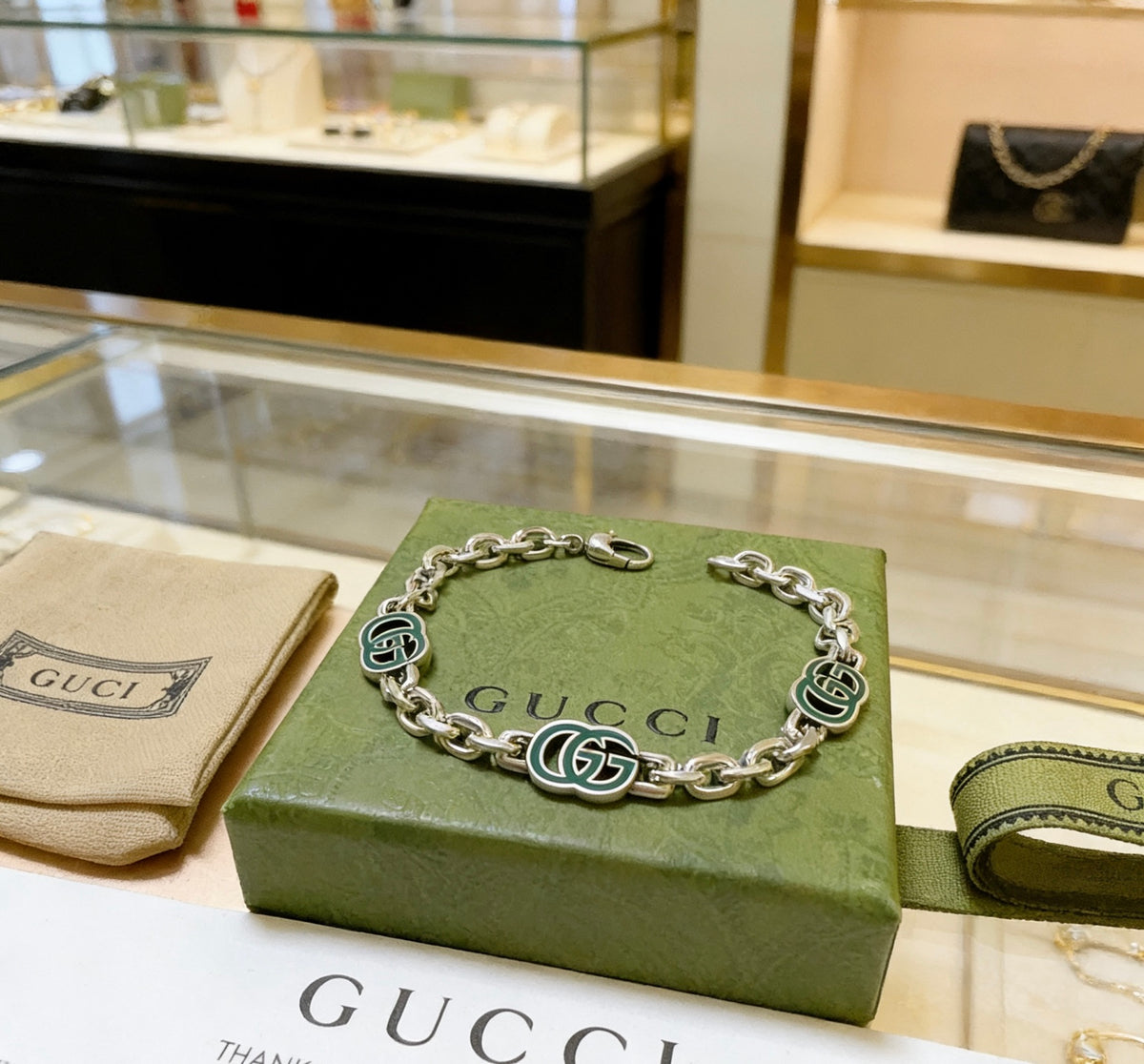 Gucci Silver-Tone Double G Chain Bracelet - album image 8