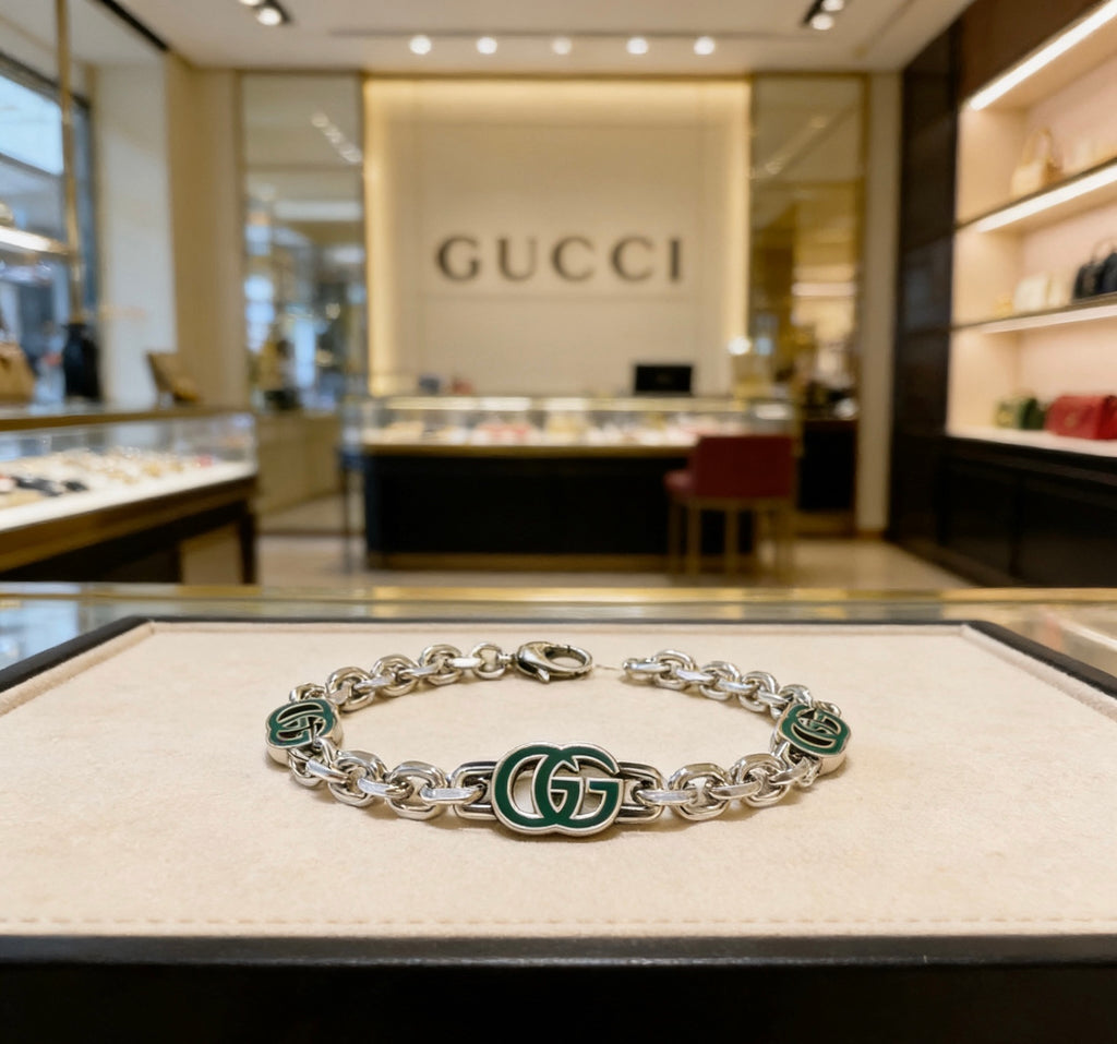 Gucci Silver-Tone Double G Chain Bracelet - album image 7