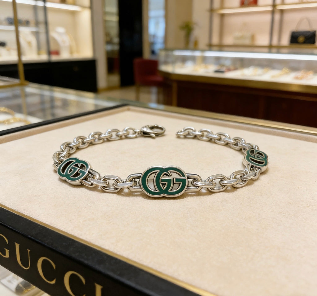Gucci Silver-Tone Double G Chain Bracelet - album image 5