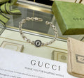 Gucci Silver-Tone Circular Medallion Chain Bracelet - album image 1