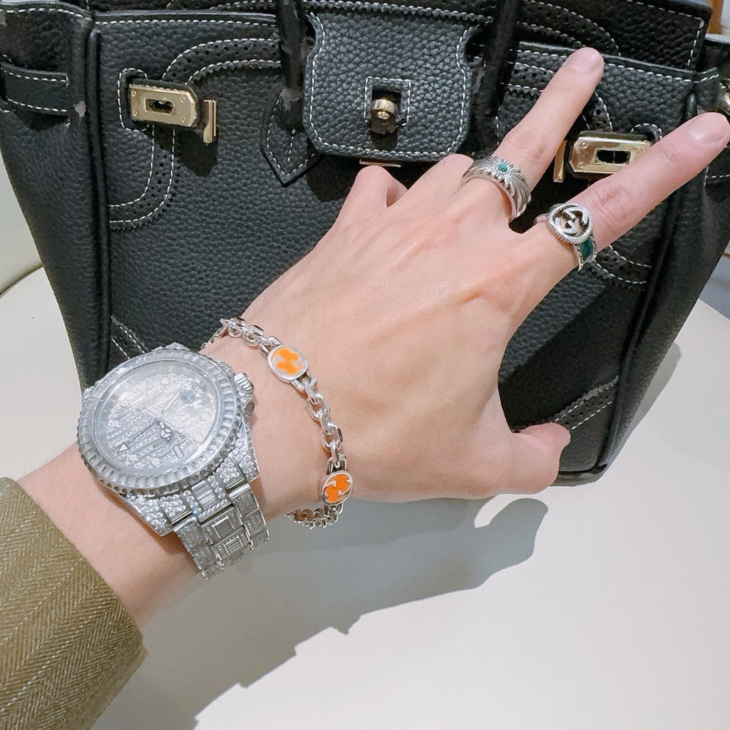 Gucci Rose Gold-Tone Orange Enamel Jewelry Options - album image 6