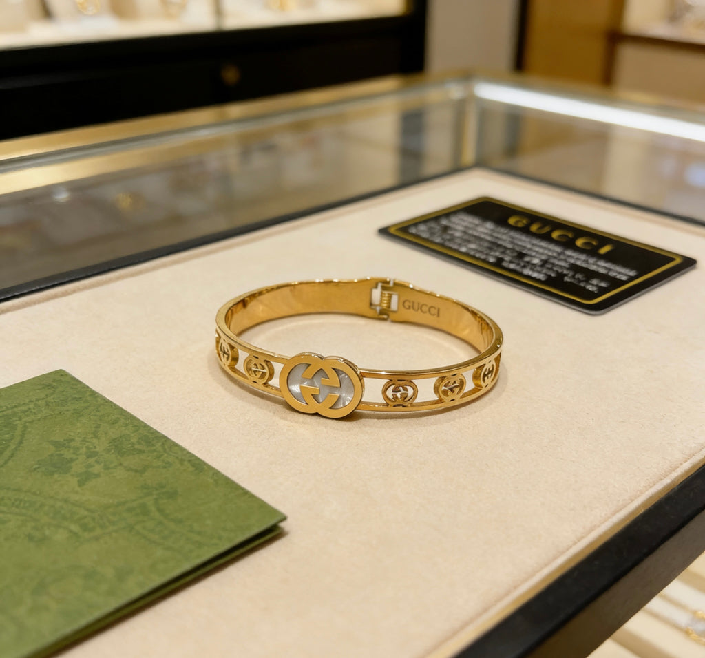 Gucci Anger Forest Interlocking G Antiqued Bangle - album image 1