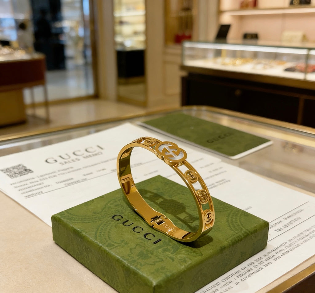Gucci Anger Forest Interlocking G Antiqued Bangle - album image 7