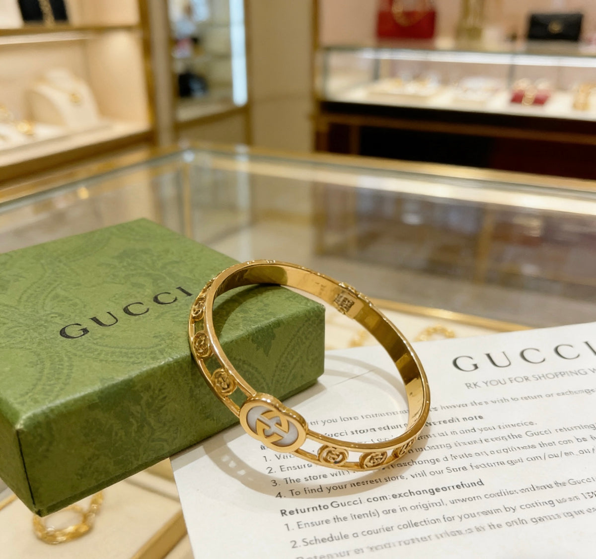 Gucci Anger Forest Interlocking G Antiqued Bangle - album image 8