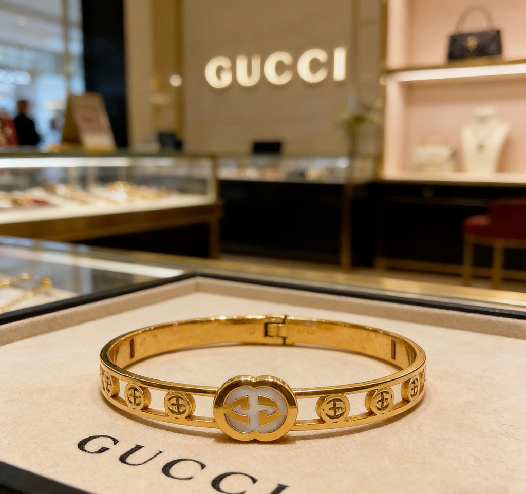 Gucci Anger Forest Interlocking G Antiqued Bangle - album image 4