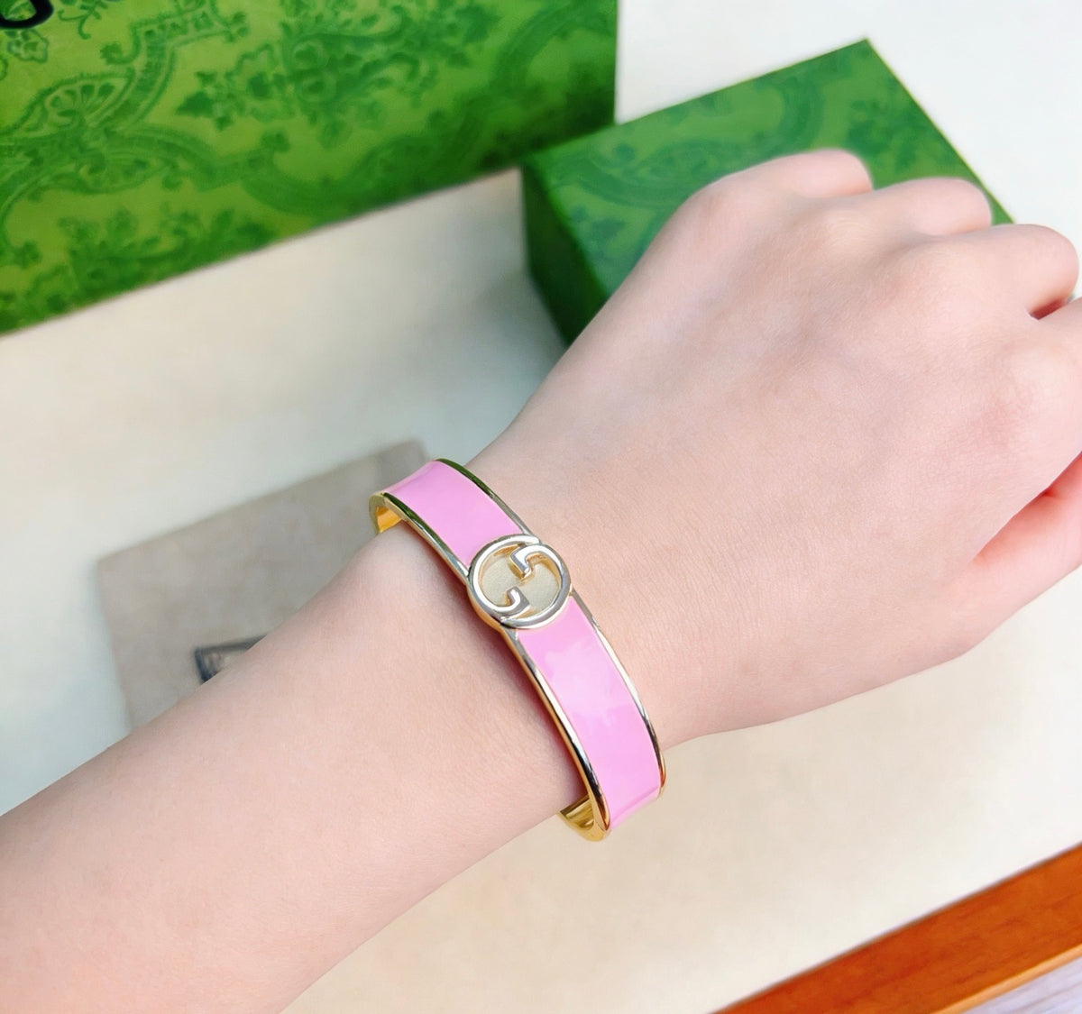 Gucci Anger Forest Interlocking G Antiqued Bangle - album image 6