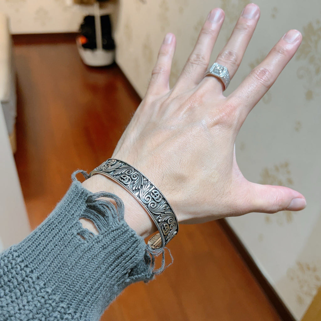 Gucci Anger Forest Interlocking G Antiqued Bangle - album image 3